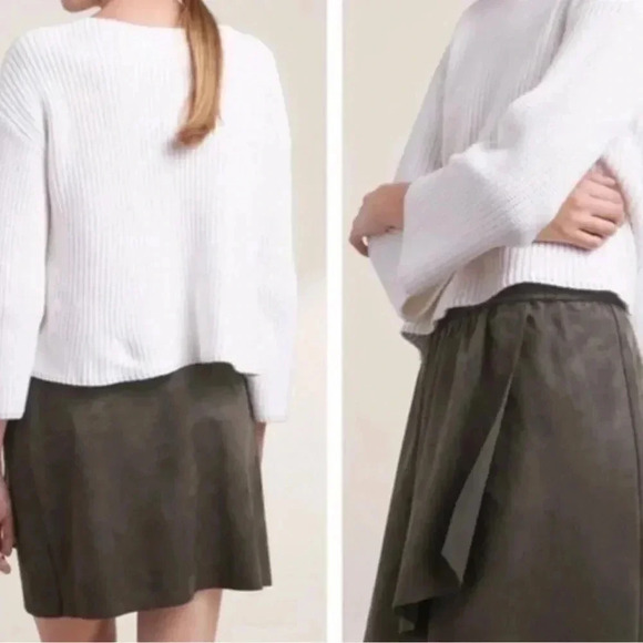 NWT Aritzia Wilfred Free Nescher Skirt Dark Charcoal size S - Picture 4 of 6